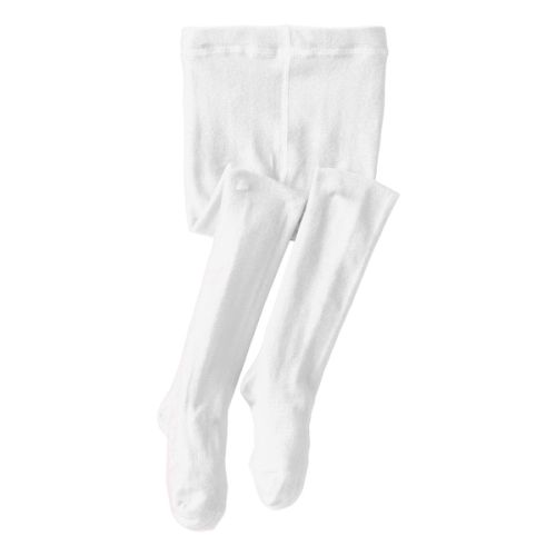 Seamless Organic Cotton Tights White
