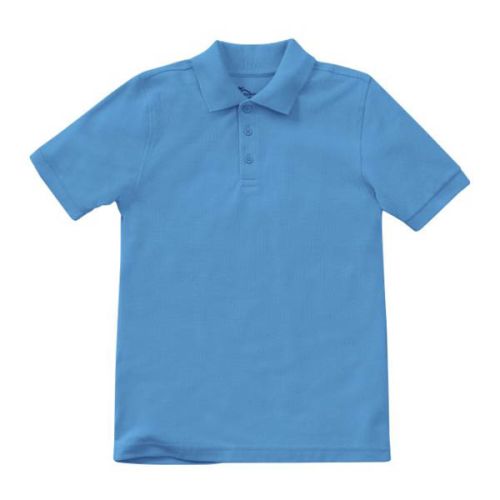 Youth Classroom Pique SS Polo Columbia Blue