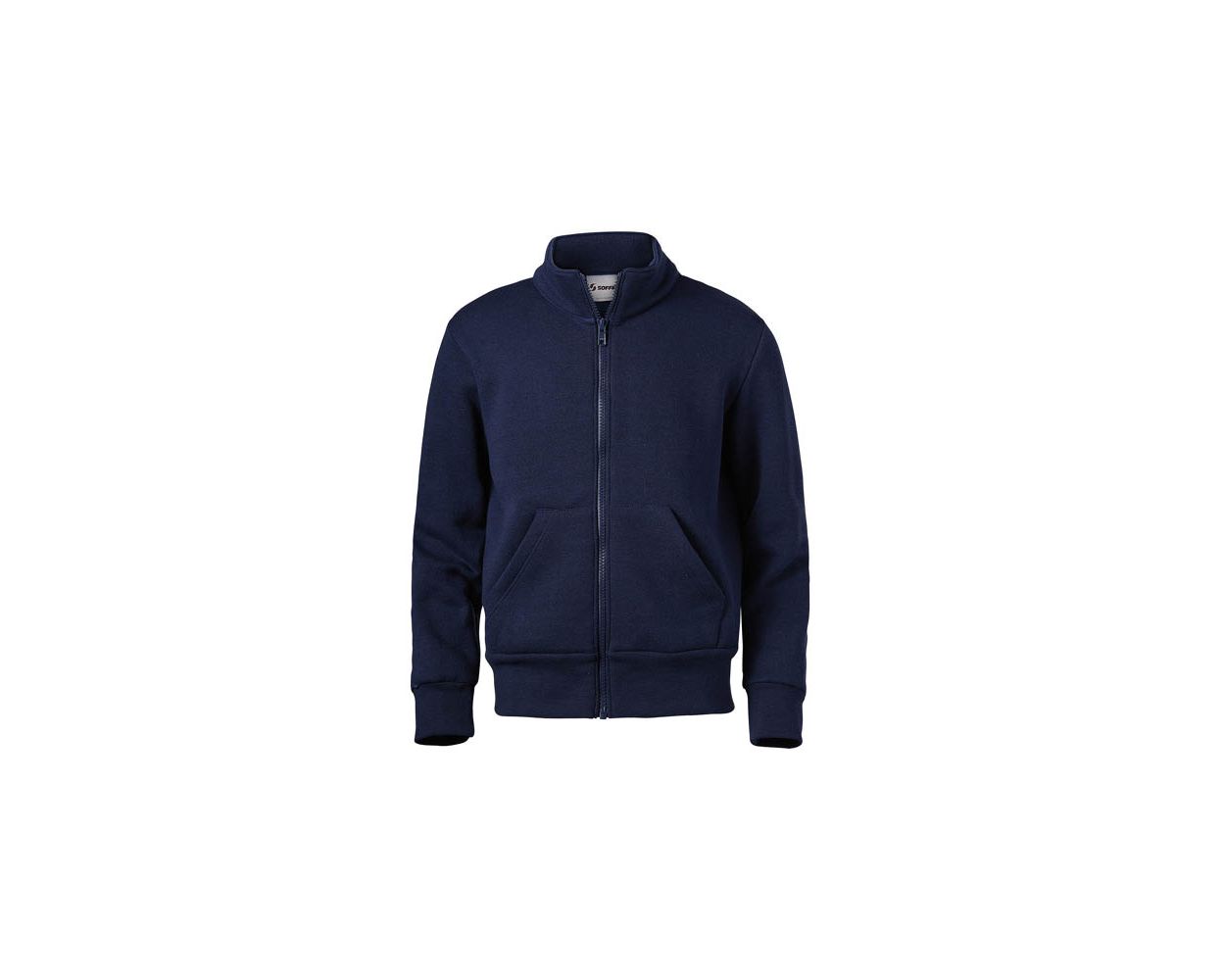 Full Zip Mock Neck Sweatshirt Navy