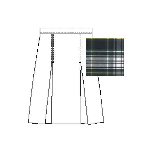 Box Pleat Skirt Half