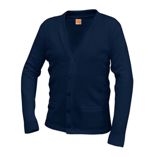 SCS Navy Cardigan Sweater Youth 