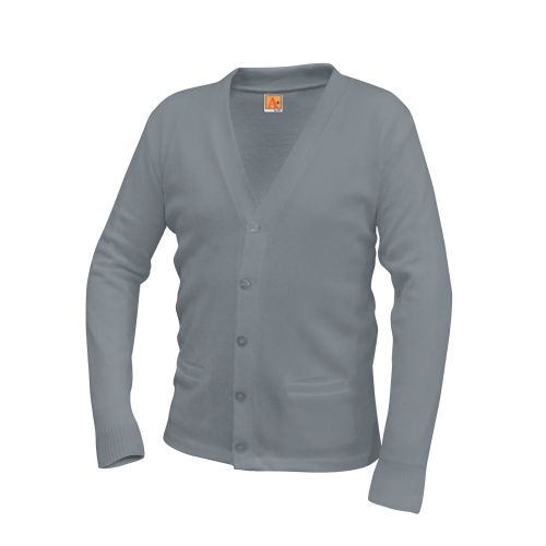 V-Neck Cardigan Heather Grey