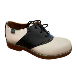 Black and White Varisty Saddle Oxford Girls Sizes