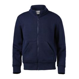 Full Zip Mock Neck Sweatshirt Navy