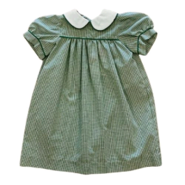 Green Gingham Smock Dress
