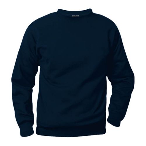 Crew Neck Pullover Sweatshirt Navy
