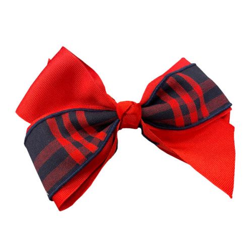 Large Four-Loop Bow w/Plaid