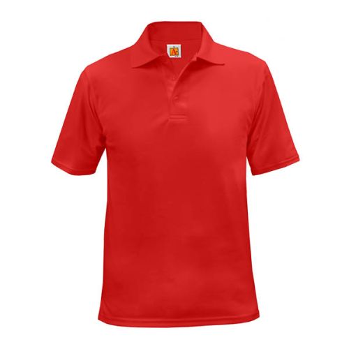 Unisex Wicking Short Sleeve Polo Red